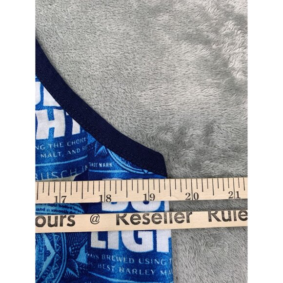 Bud Light Men's Medium Blue Tank Top Anheuser Busch 2017 Beer Summer Lake Day - Picture 4 of 7